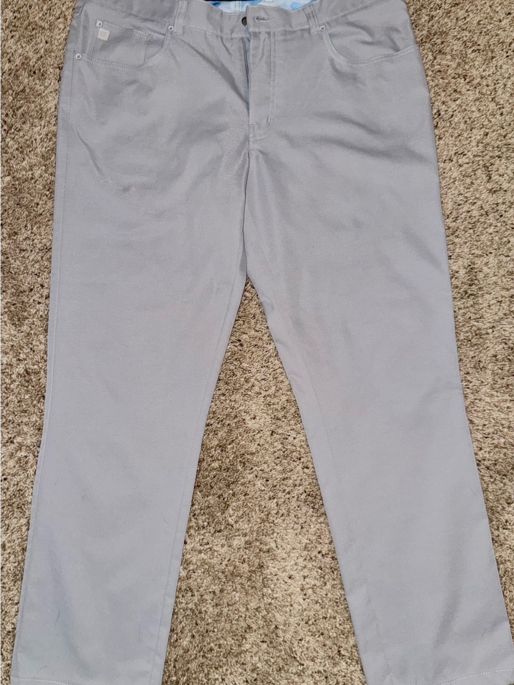 NWOT Peter Millar Men's Light Gray Casual Pants size 35x30